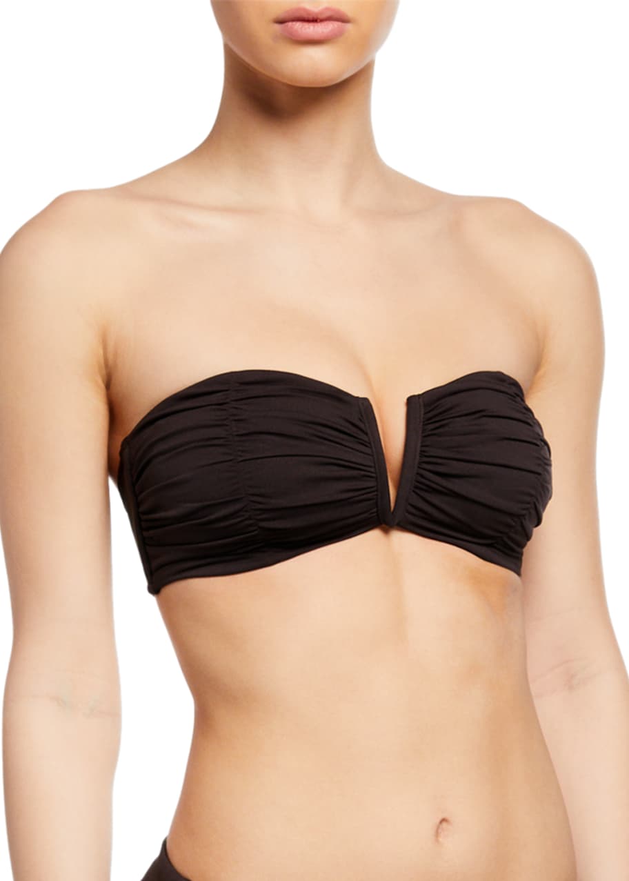 Image 1 of 1: Ruched Bandeau Bikini Top