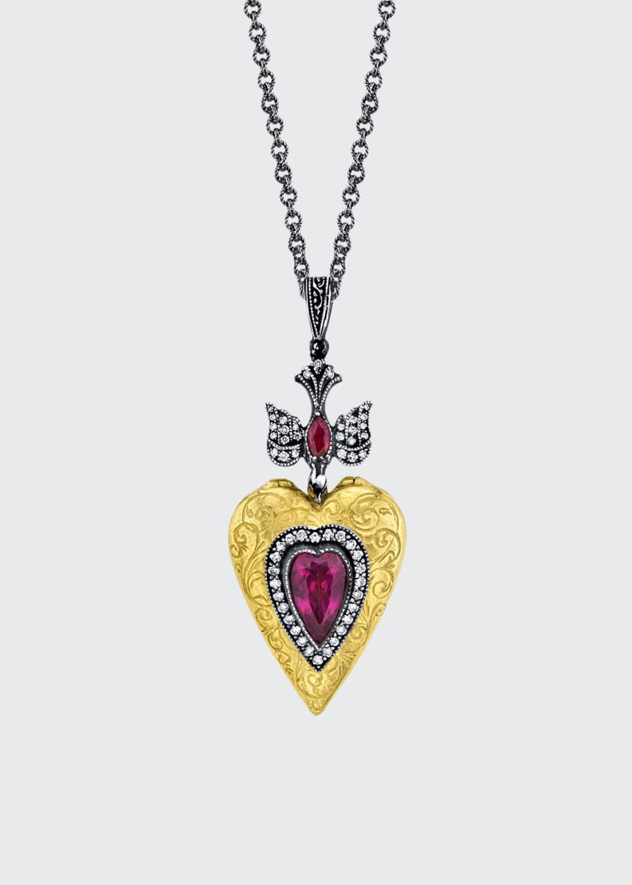Image 1 of 1: Pink Tourmaline Love Locket Necklace