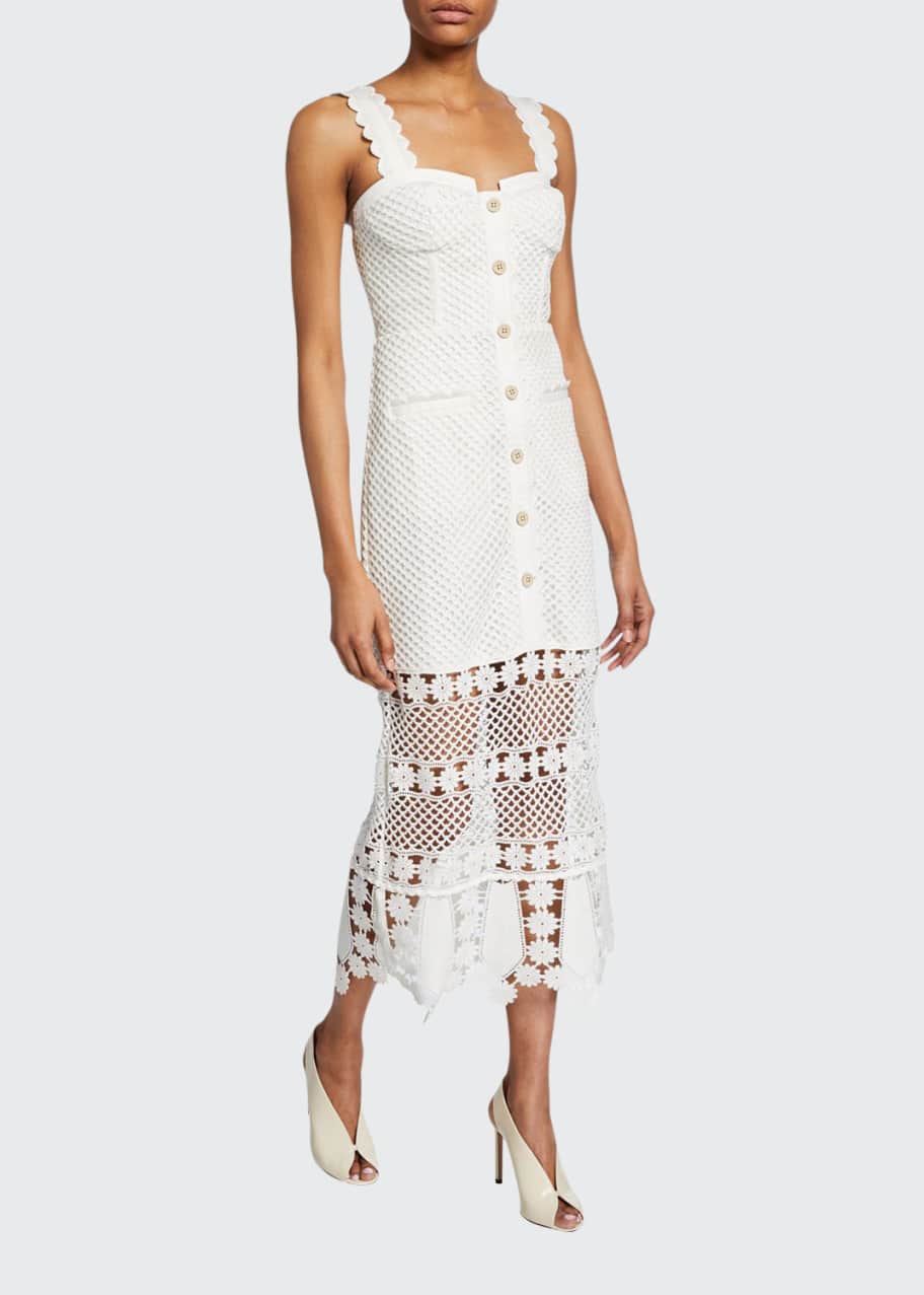 Kennedy crochet lace midi dress