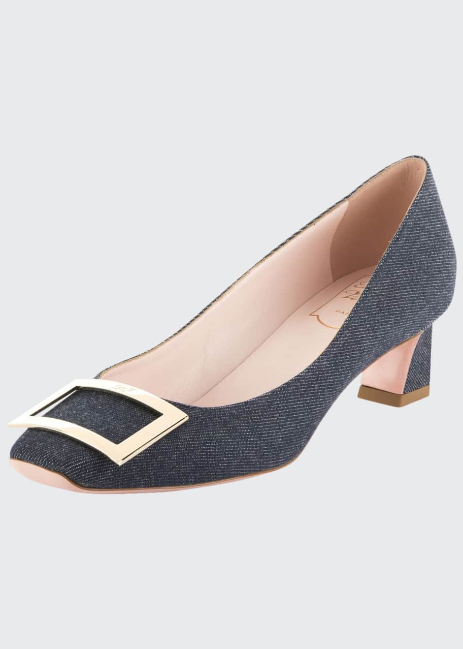 Roger vivier denim shoes best sale