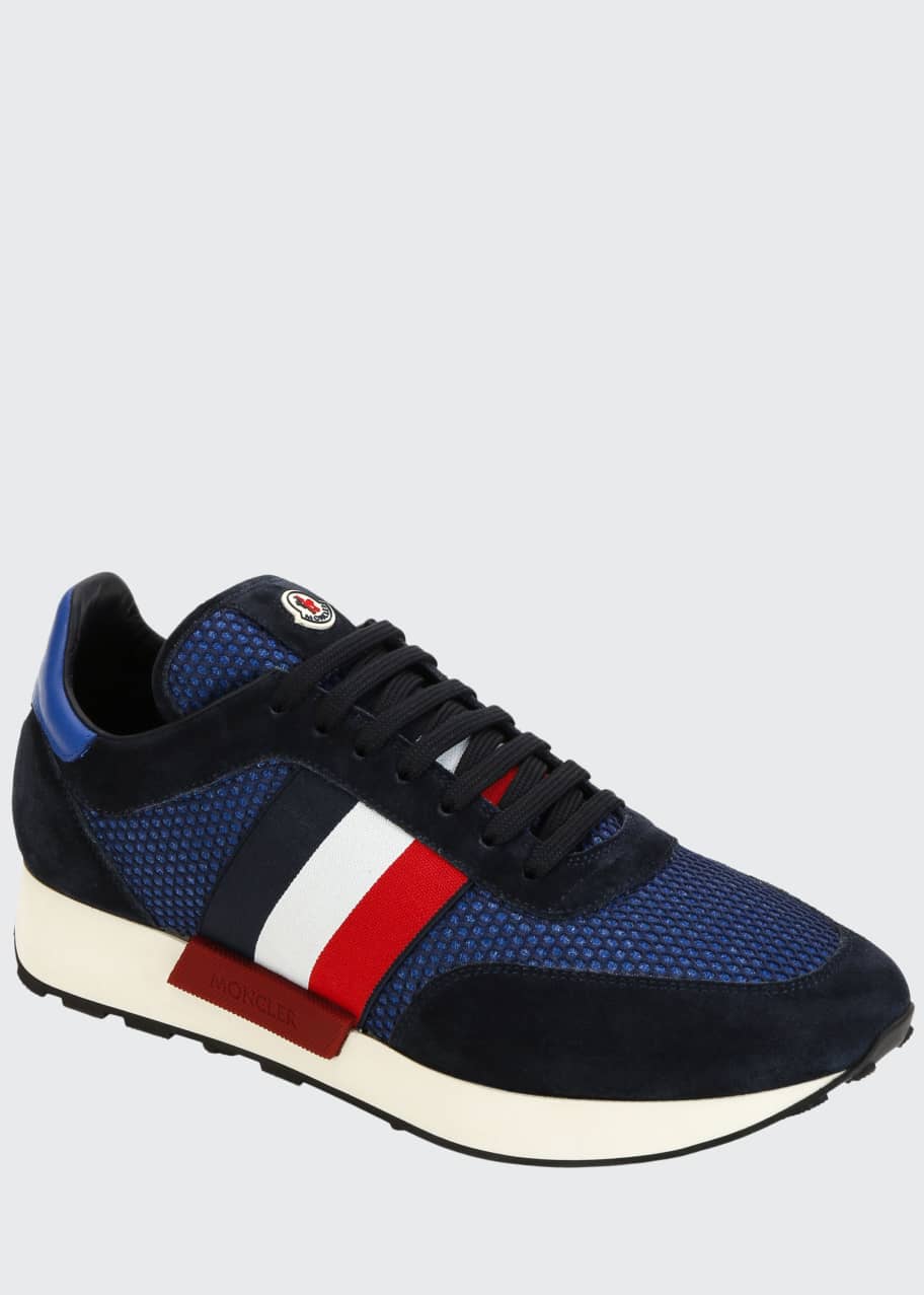 Moncler Men's Horace Suede & Nylon Trainer Sneakers - Bergdorf Goodman