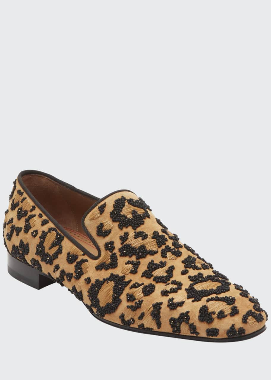 Animal print christian louboutin shoes deals