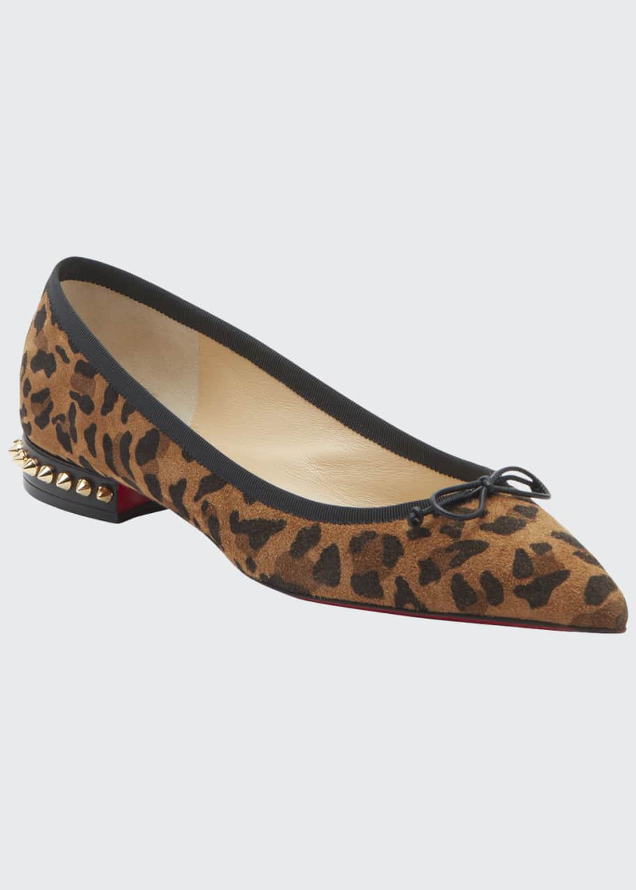 Louboutin leopard flats outlet