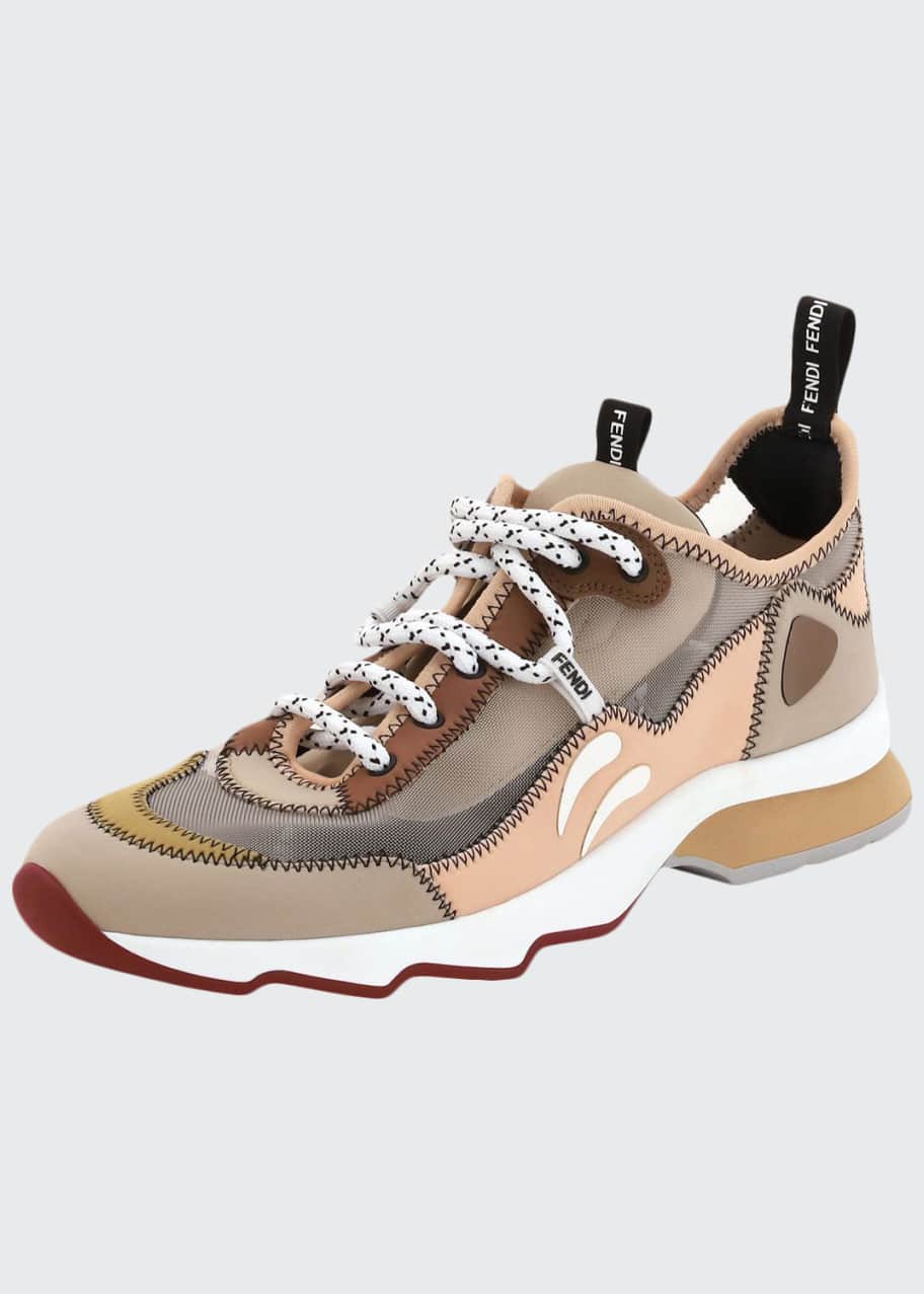 Fendi Freedom Lace Up Mesh Sneakers Bergdorf Goodman