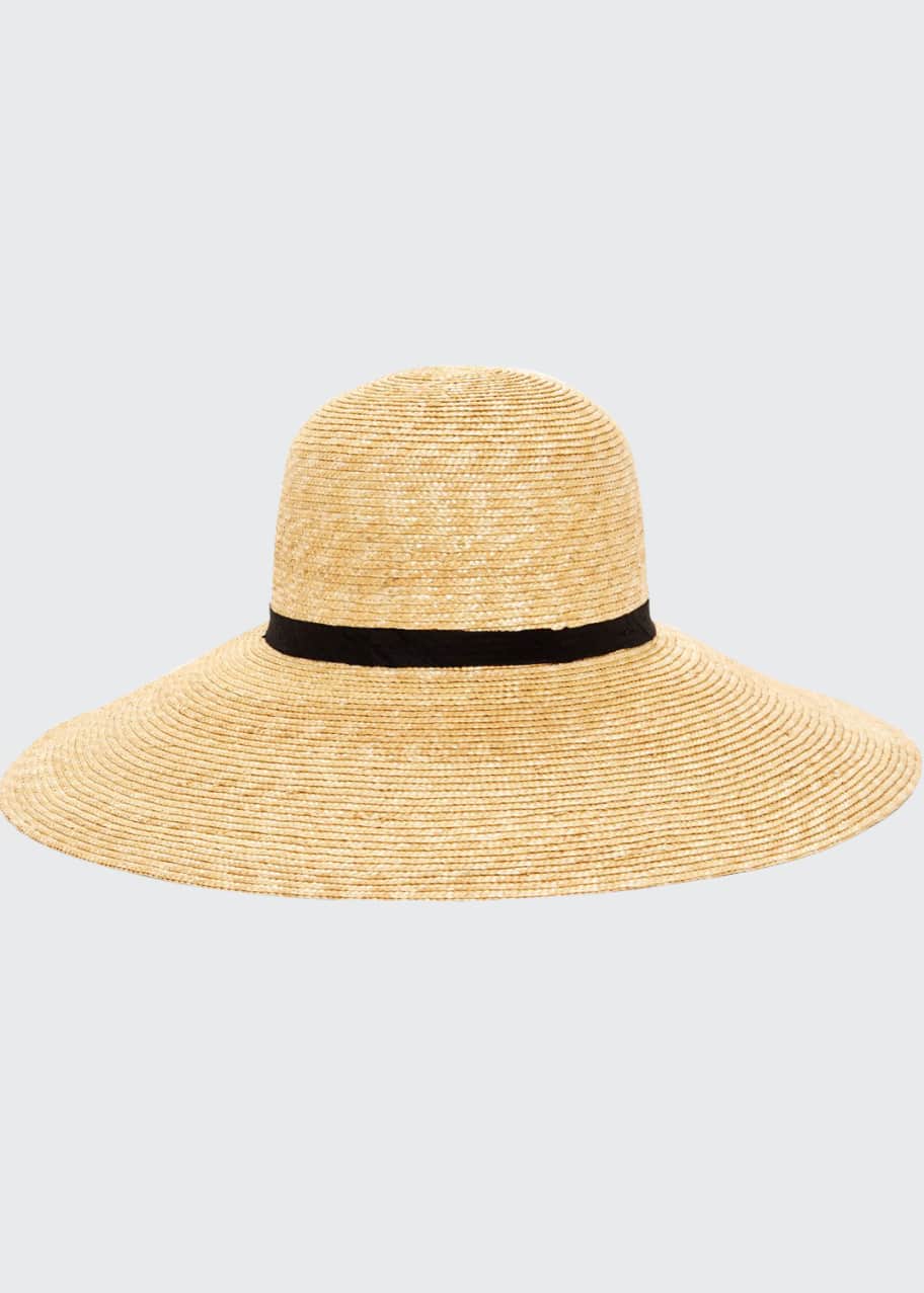 Image 1 of 1: Alix Wide-Brim Straw Sun Hat
