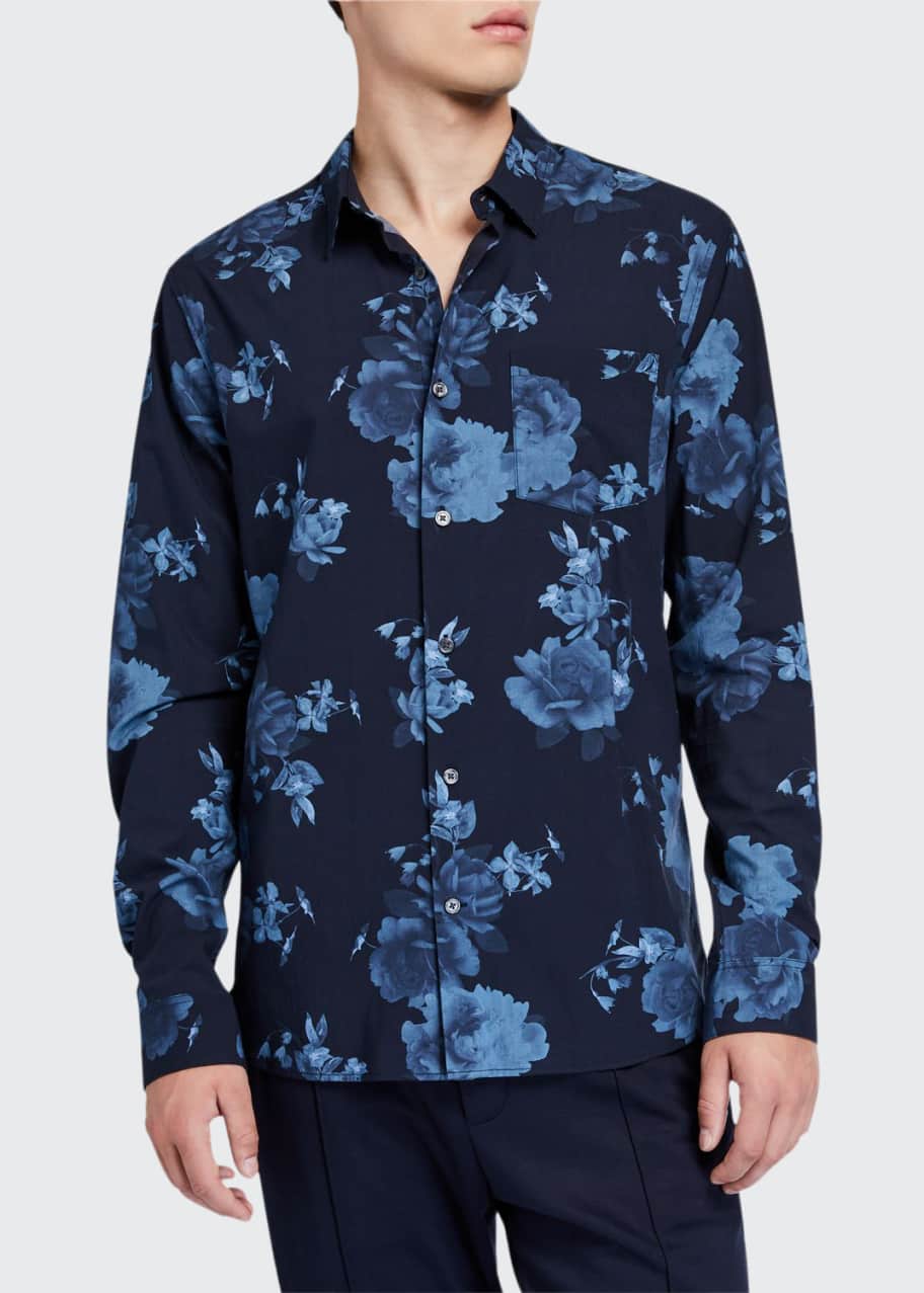 Vince Men's Floral-Print Classic-Fit Sport Shirt - Bergdorf Goodman