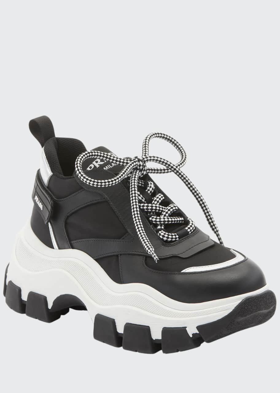 Prada Lace-Up Chunky Platform Sneakers - Bergdorf Goodman