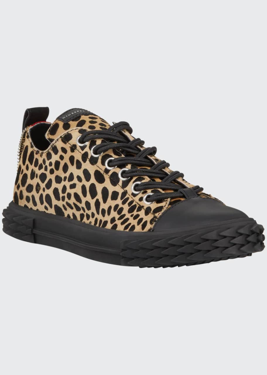 Image 1 of 1: Men's Blabber Leopard Low-Top Sneakers