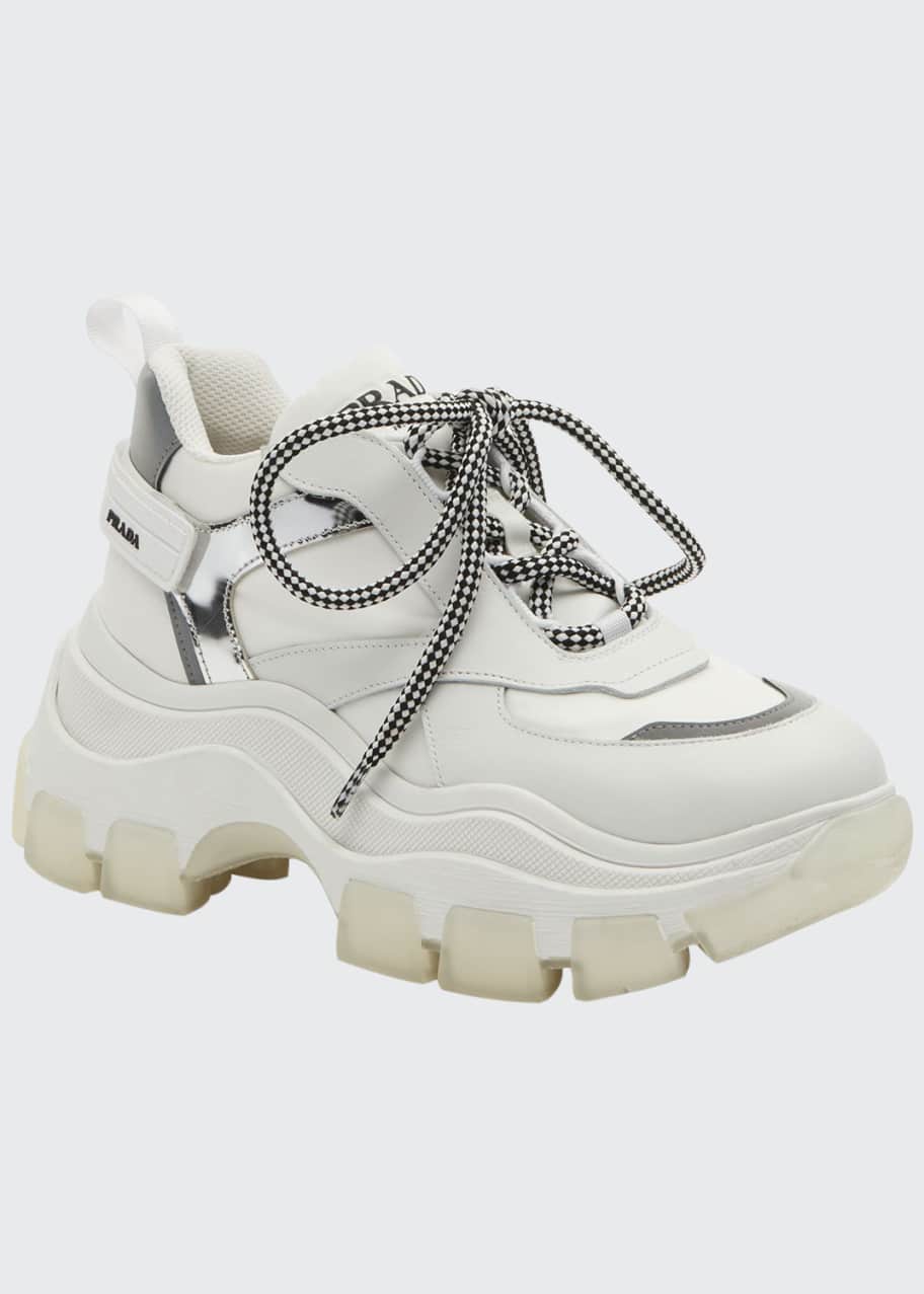 prada platform sole sneakers