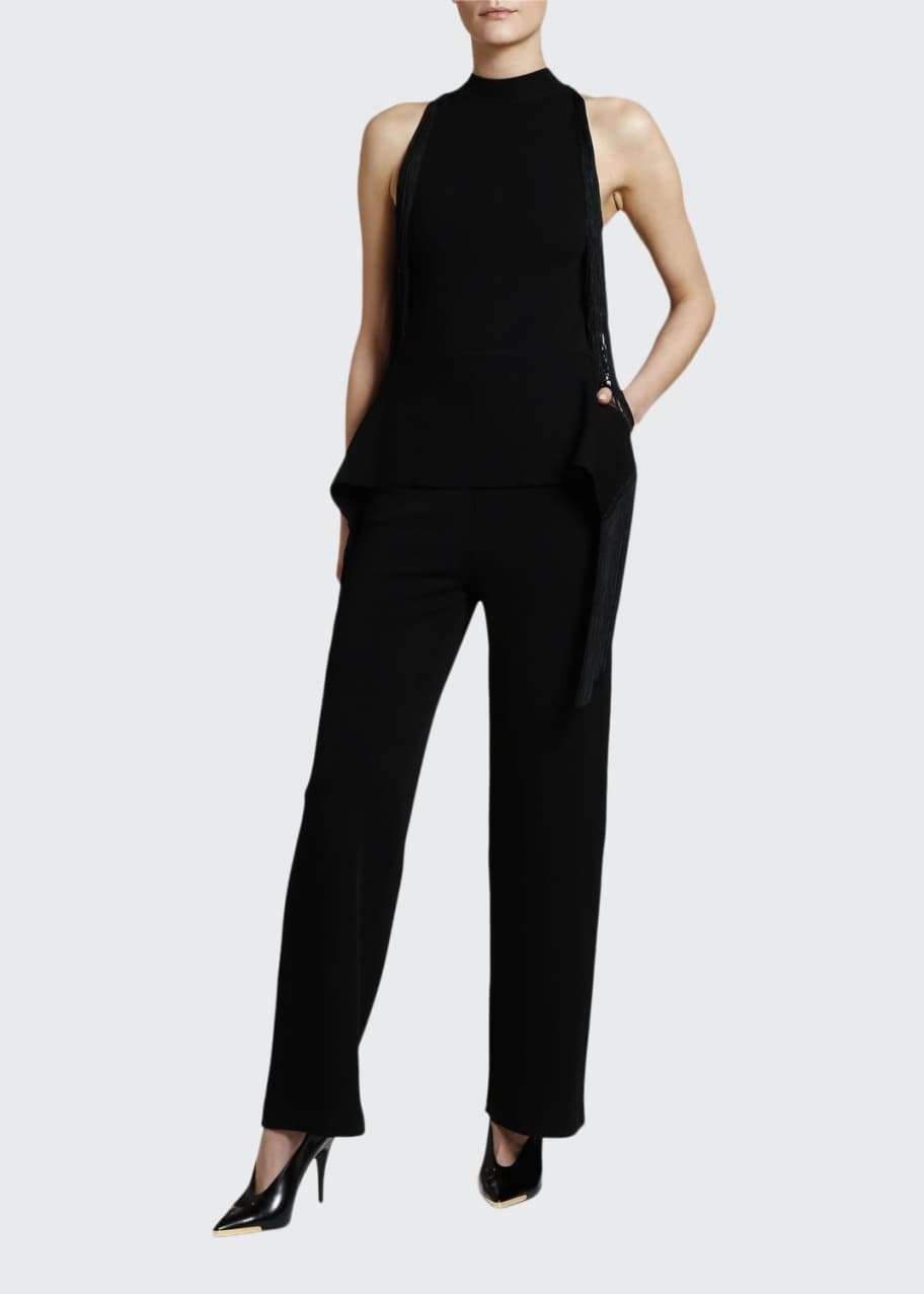 Stella McCartney Fringed HalterNeck Jumpsuit Bergdorf Goodman