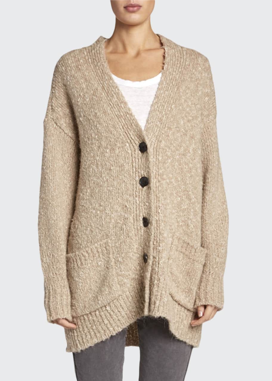 Etoile Isabel Marant Scott Button Front Oversized Sweater