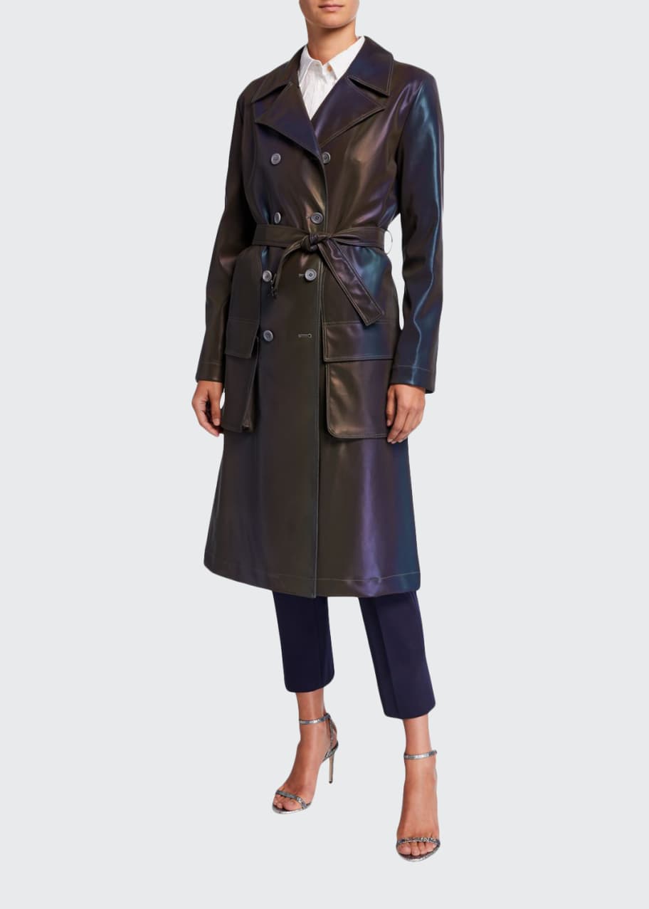 Sies Marjan Reflective Trench Coat - Bergdorf Goodman