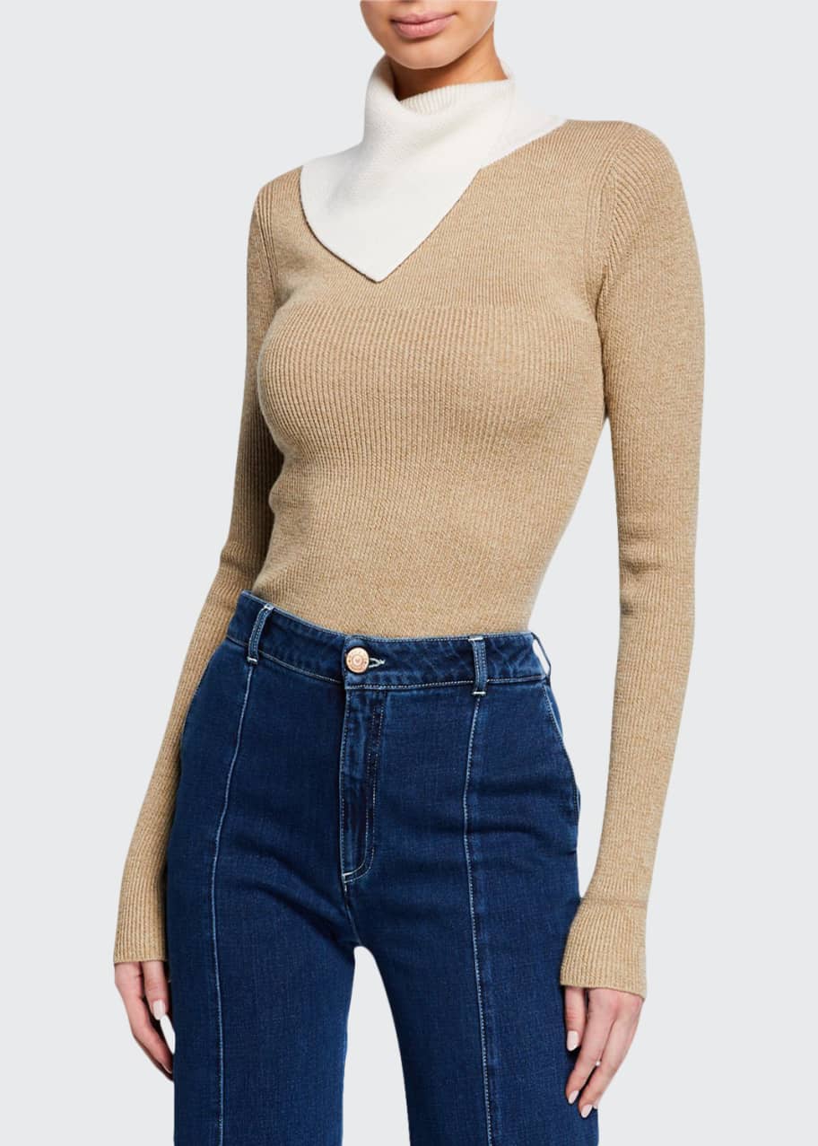 two tone turtleneck mens