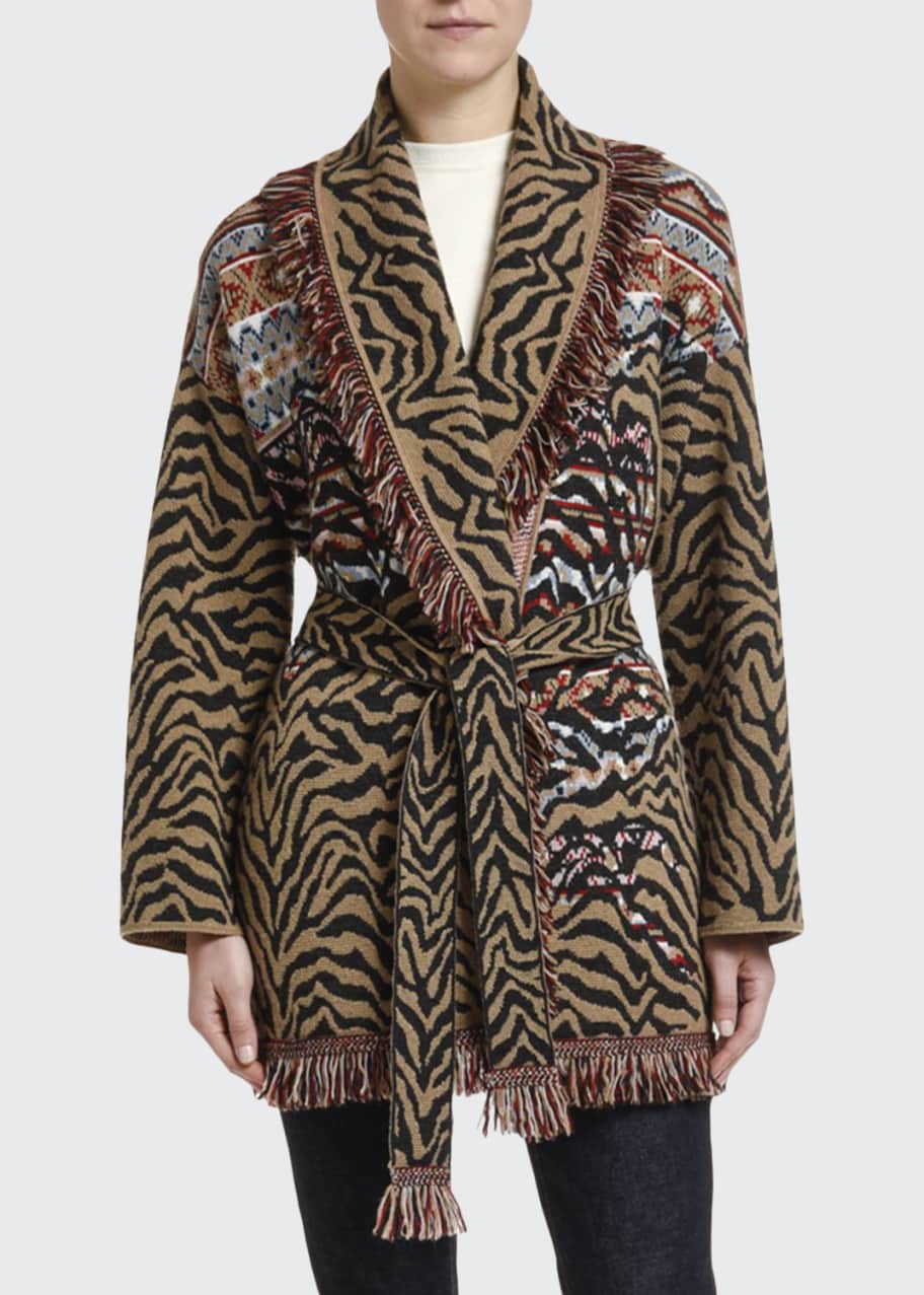alanui leopard cardigan