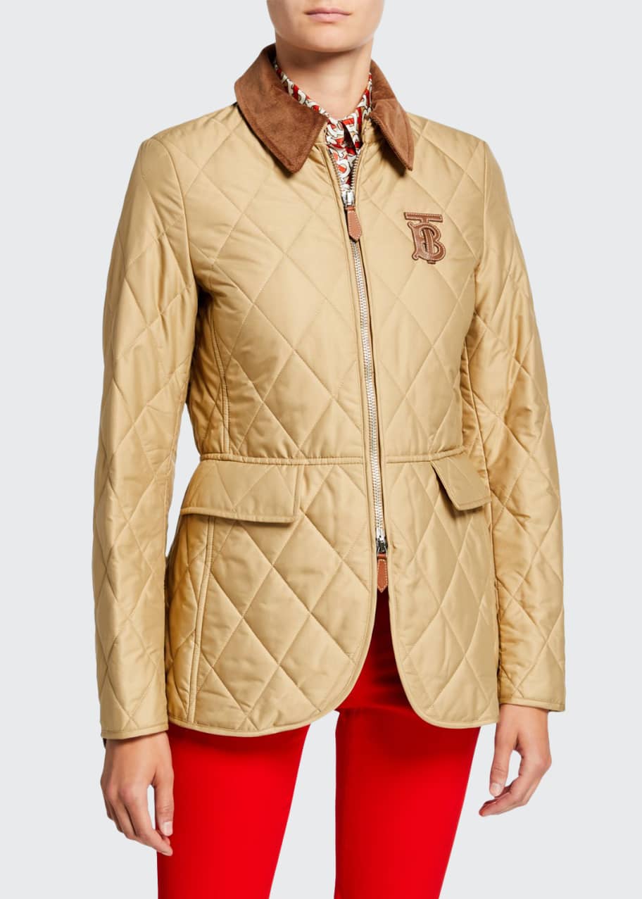 Burberry quilted zip jacket shop