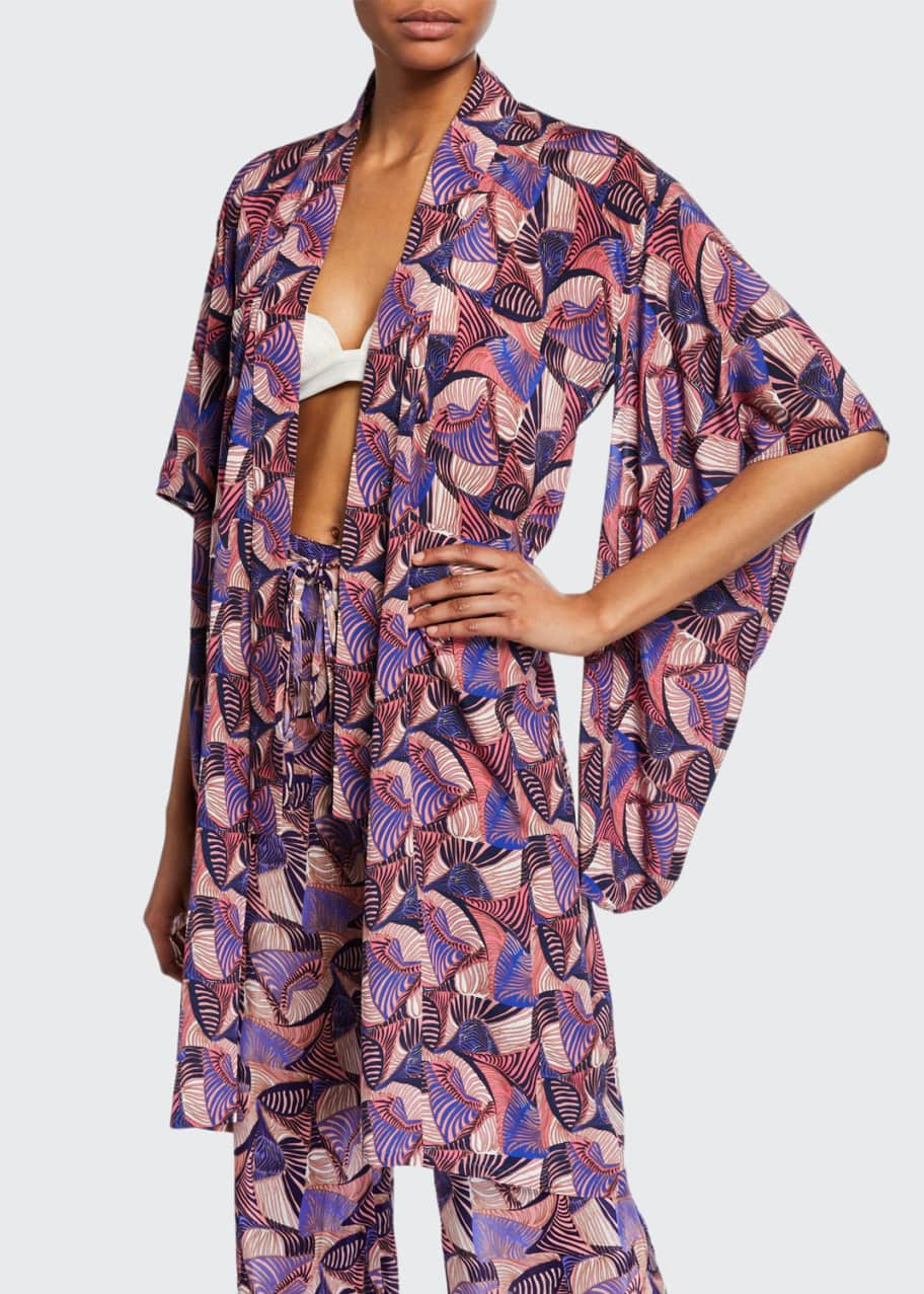 Image 1 of 1: Mariko Printed Coverup Kimono