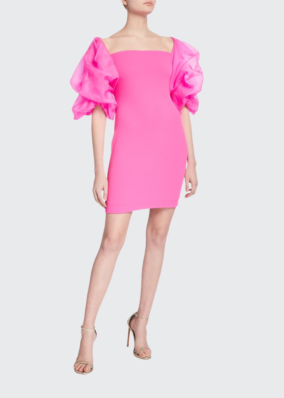 Solace London Elice Mini Dress with Organza Sleeves - Bergdorf Goodman