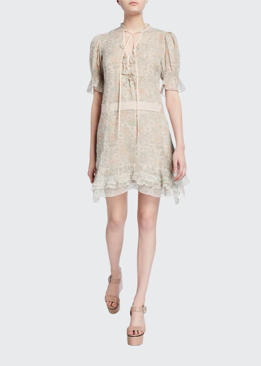 Coach Floral-Print Tiered Dress - Bergdorf Goodman