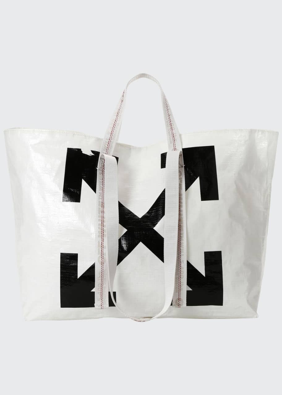 Totes bags Off-White - Black canvas Commercial tote - OWNA094R20B640711001