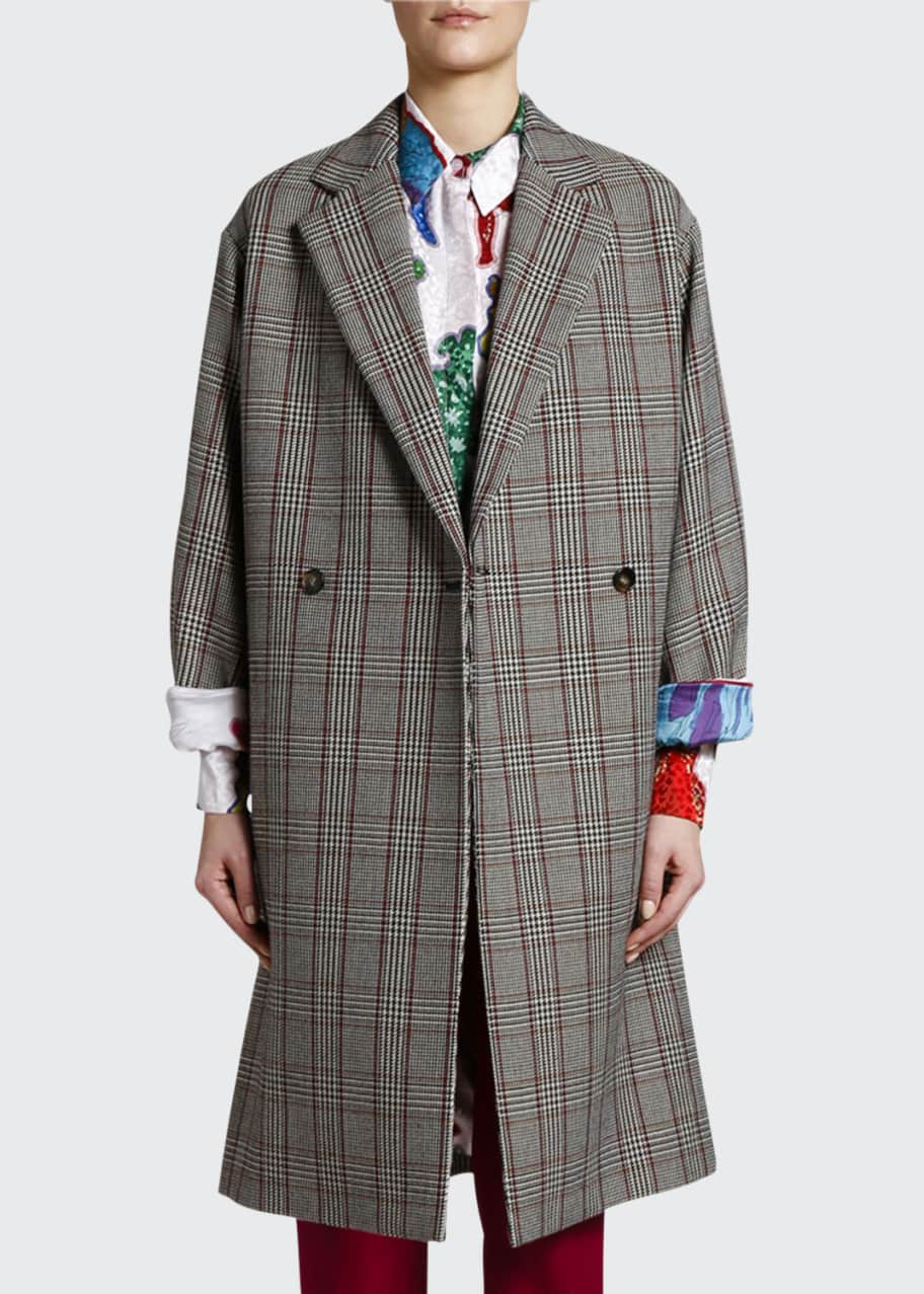 Stella McCartney Checked Beatles Lined Oversized Coat Bergdorf