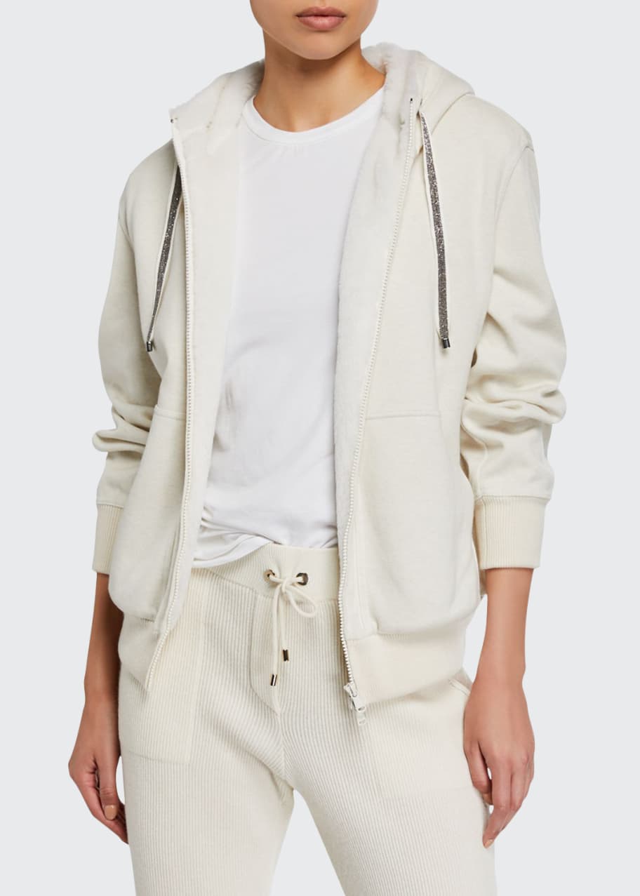 Brunello Cucinelli Cashmere FullZip Fleece Lined Hoodie Bergdorf Goodman