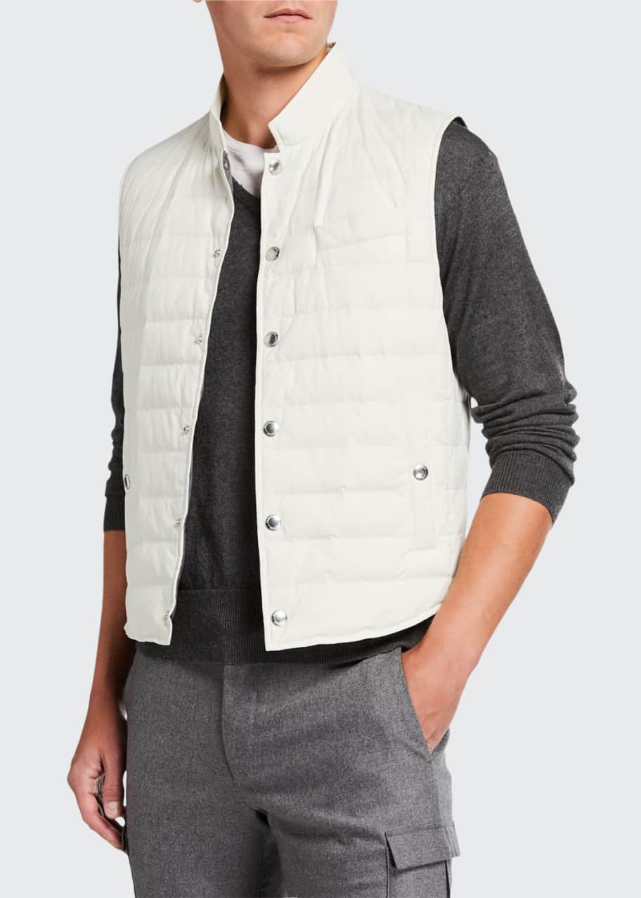 Brunello Cucinelli Men's Quilted Nylon Vest Bergdorf Goodman