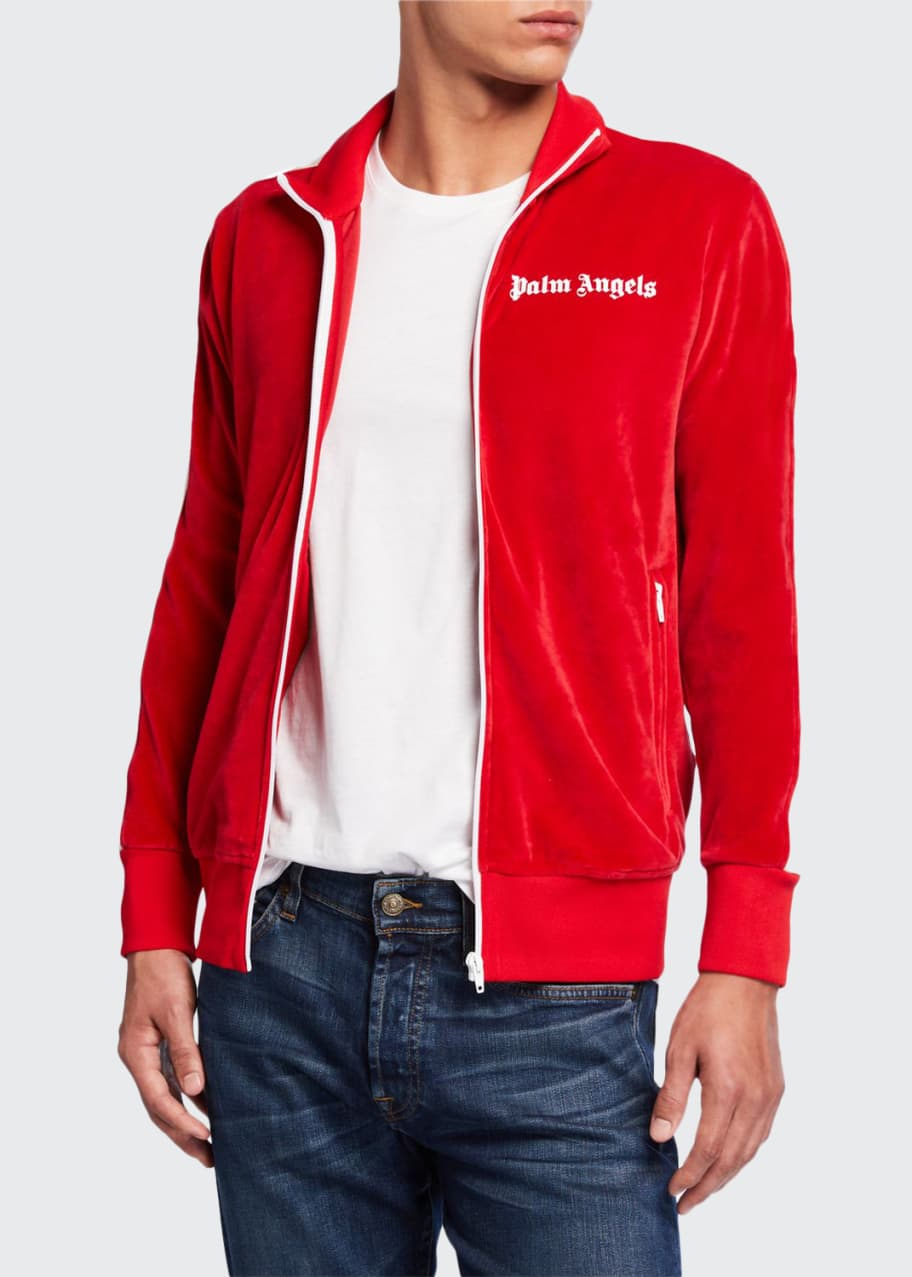 Palm angels black chenille track jacket best sale