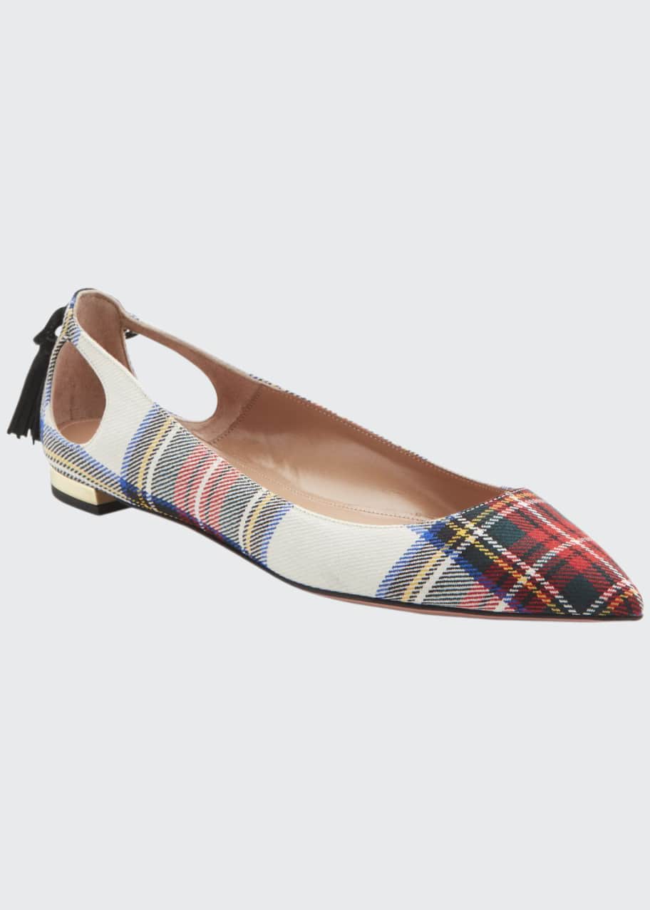 Tartan ballet flats clearance