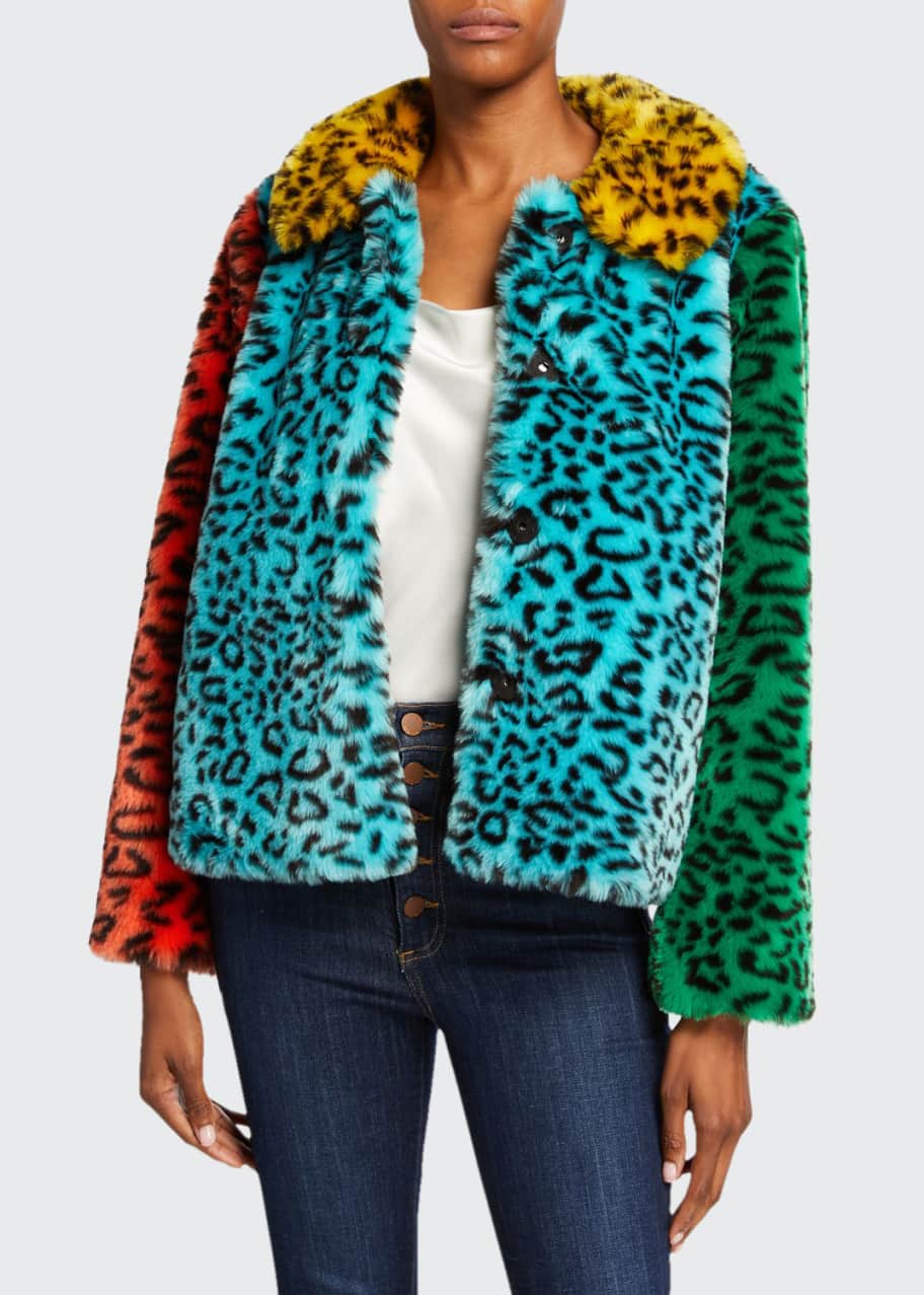 Alice Olivia Jerrie Patchwork Faux Fur Coat Bergdorf Goodman