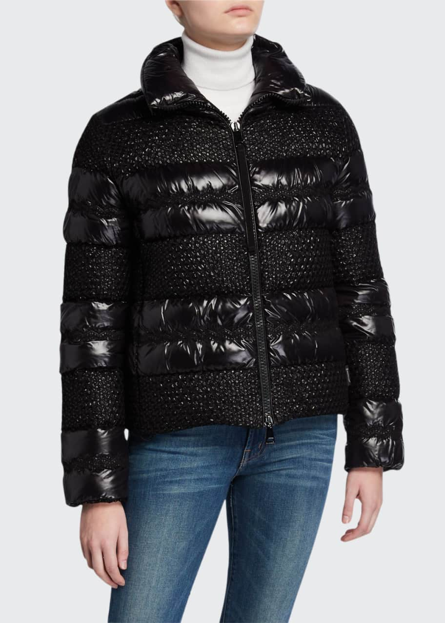 Moncler Dordogne Tweed & Puffer Coat - Bergdorf Goodman