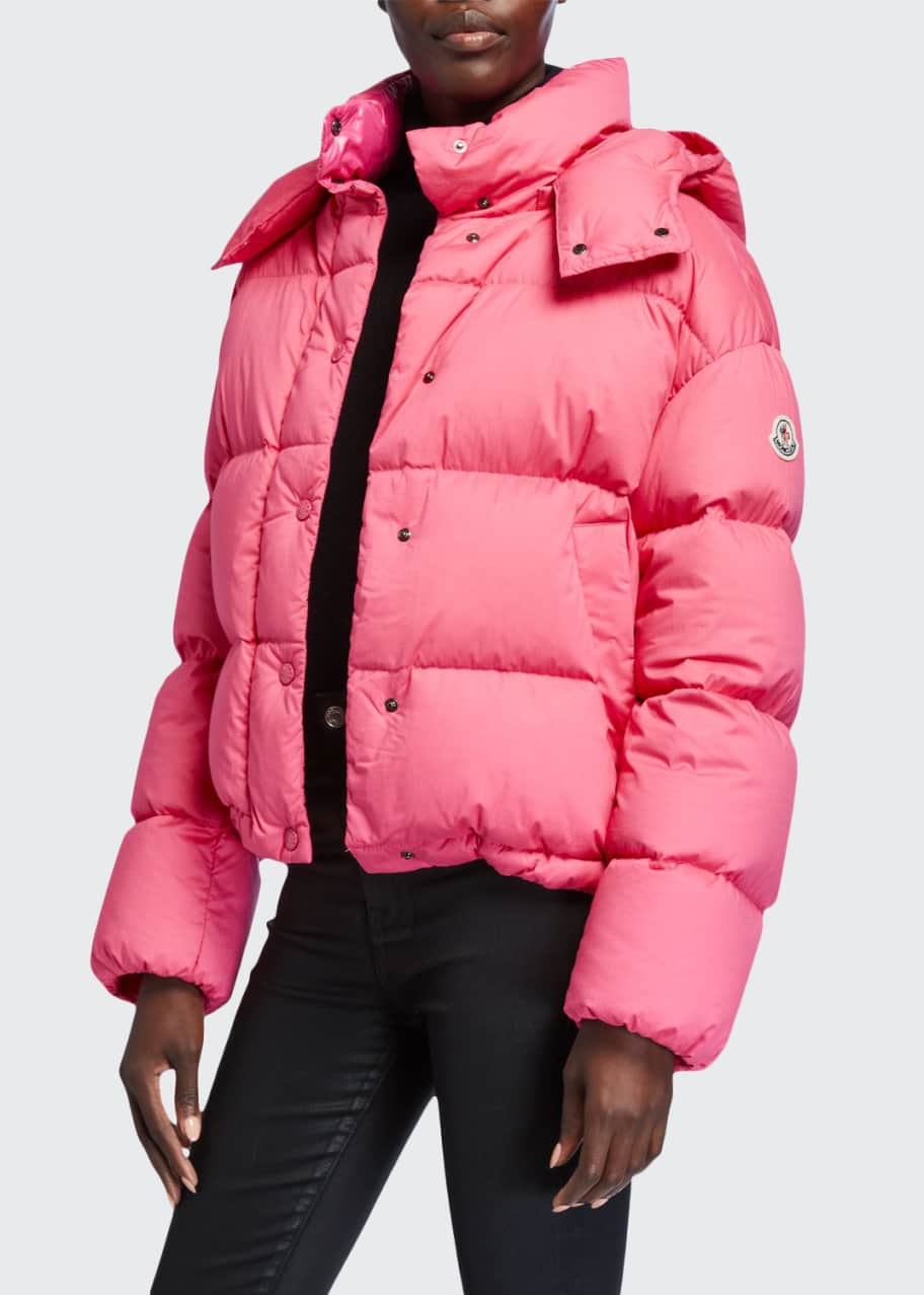 Moncler cropped puffer jacket online