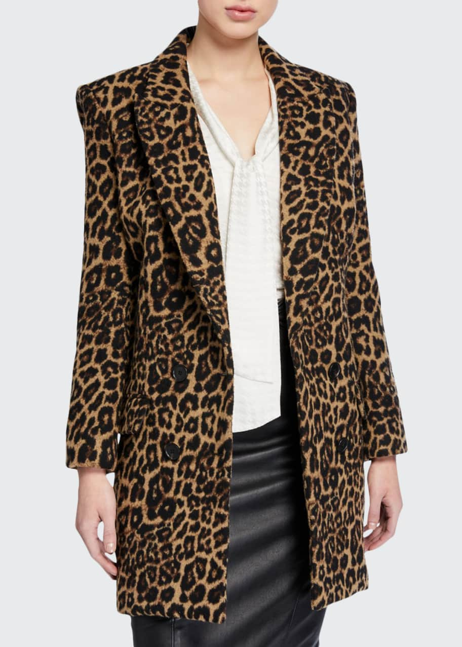 Veronica Beard Senna Leopard-Print Dickey Coat - Bergdorf Goodman