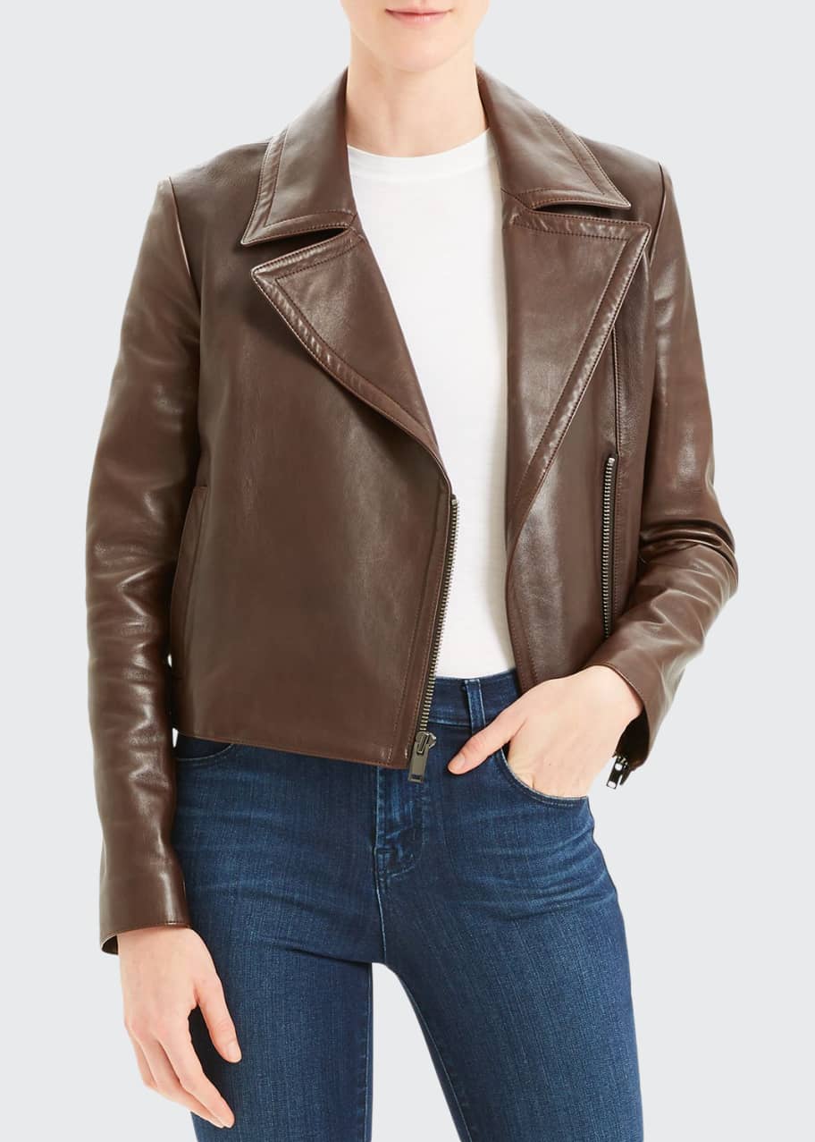 Theory Slim Napa Leather Moto Jacket - Bergdorf Goodman