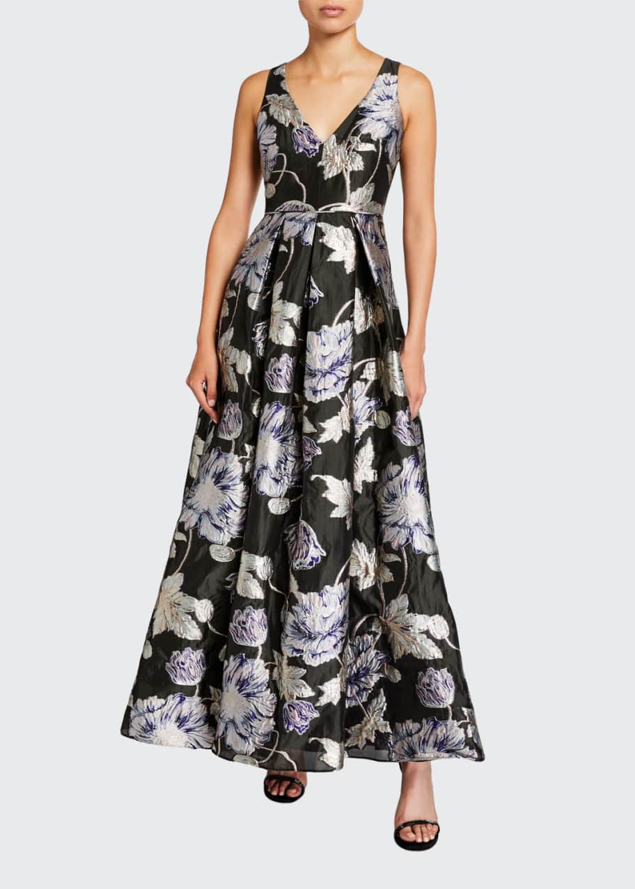 Aidan mattox floral dress sales