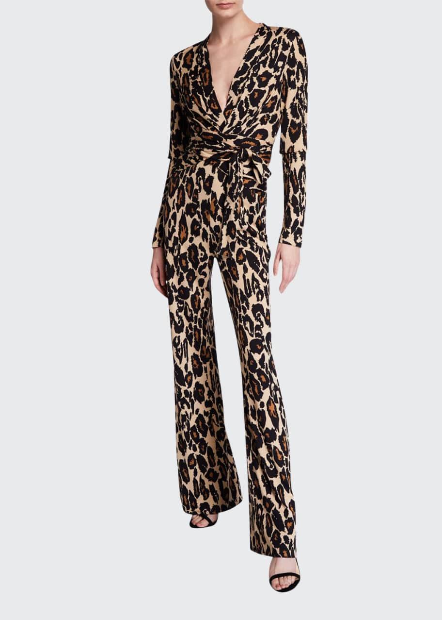 Diane von Furstenberg Melinda Leopard-Print Jumpsuit - Bergdorf Goodman