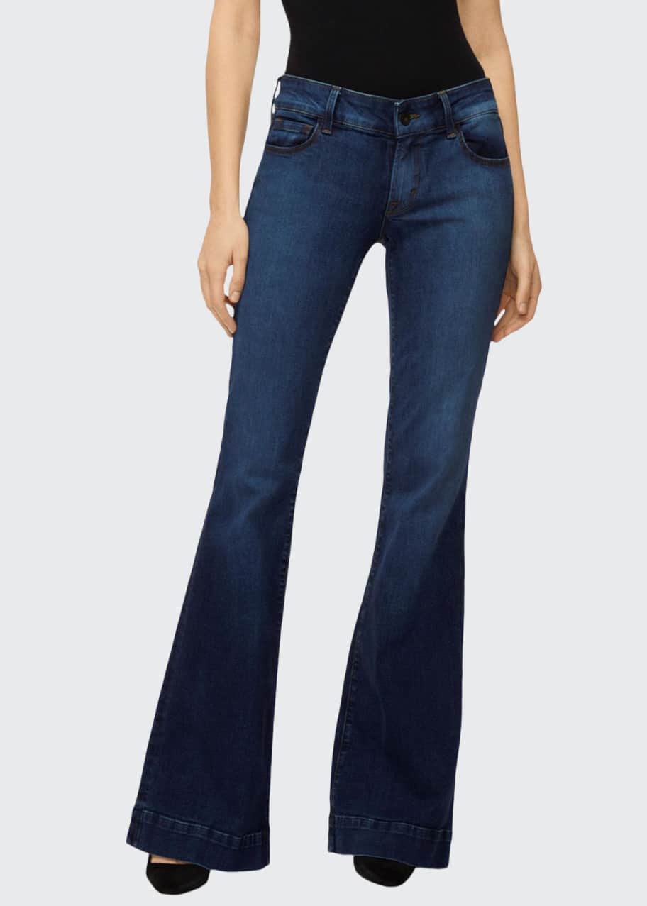 Image 1 of 1: Loverstory Mid-Rise Flare-Leg Jeans