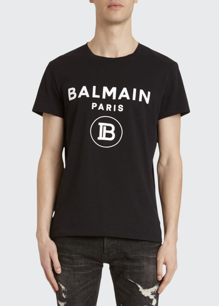 Balmain Men's Paris Logo TShirt Bergdorf Goodman