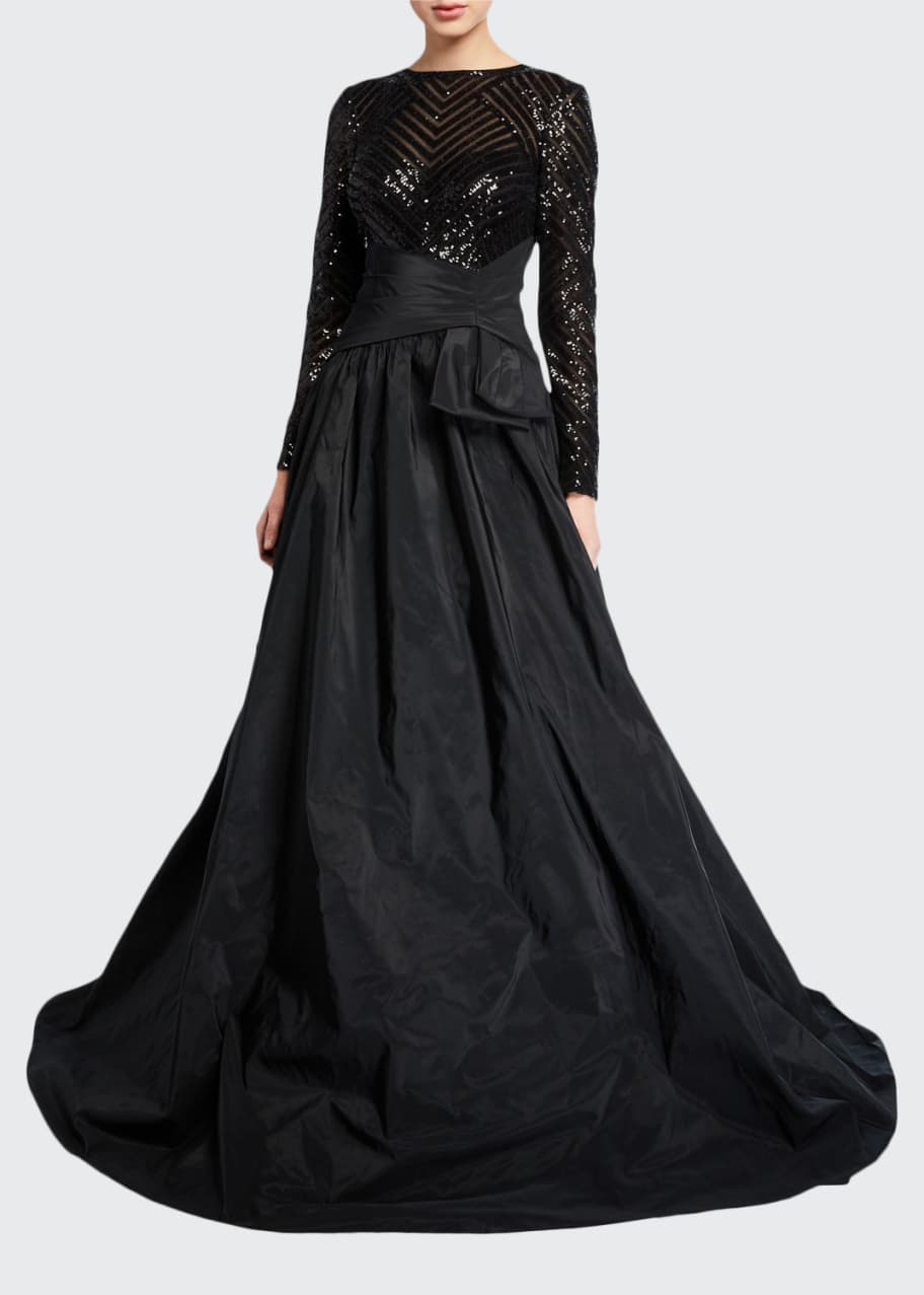 By rickie freeman beaded lace hot sale gown