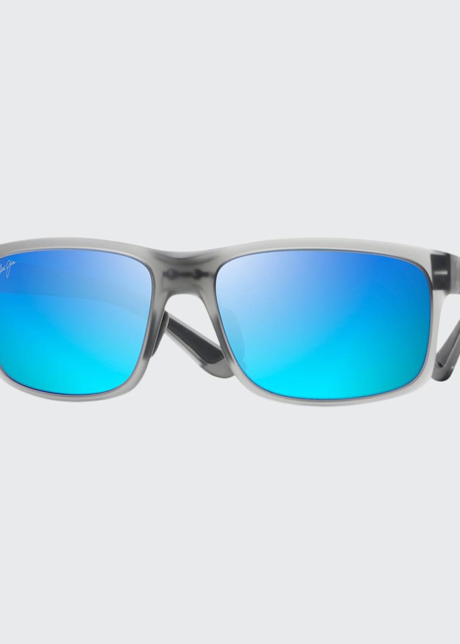 Maui Jim Men s Pokowai Arch Polarized Rectangle Sunglasses