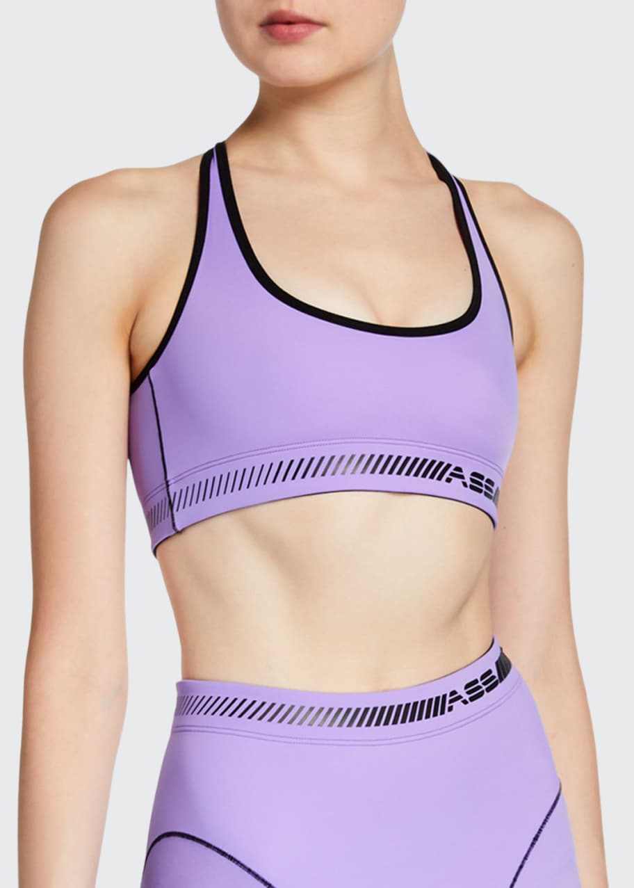 Adam Selman Sport Solid CrossBack Sports Bra Bergdorf Goodman