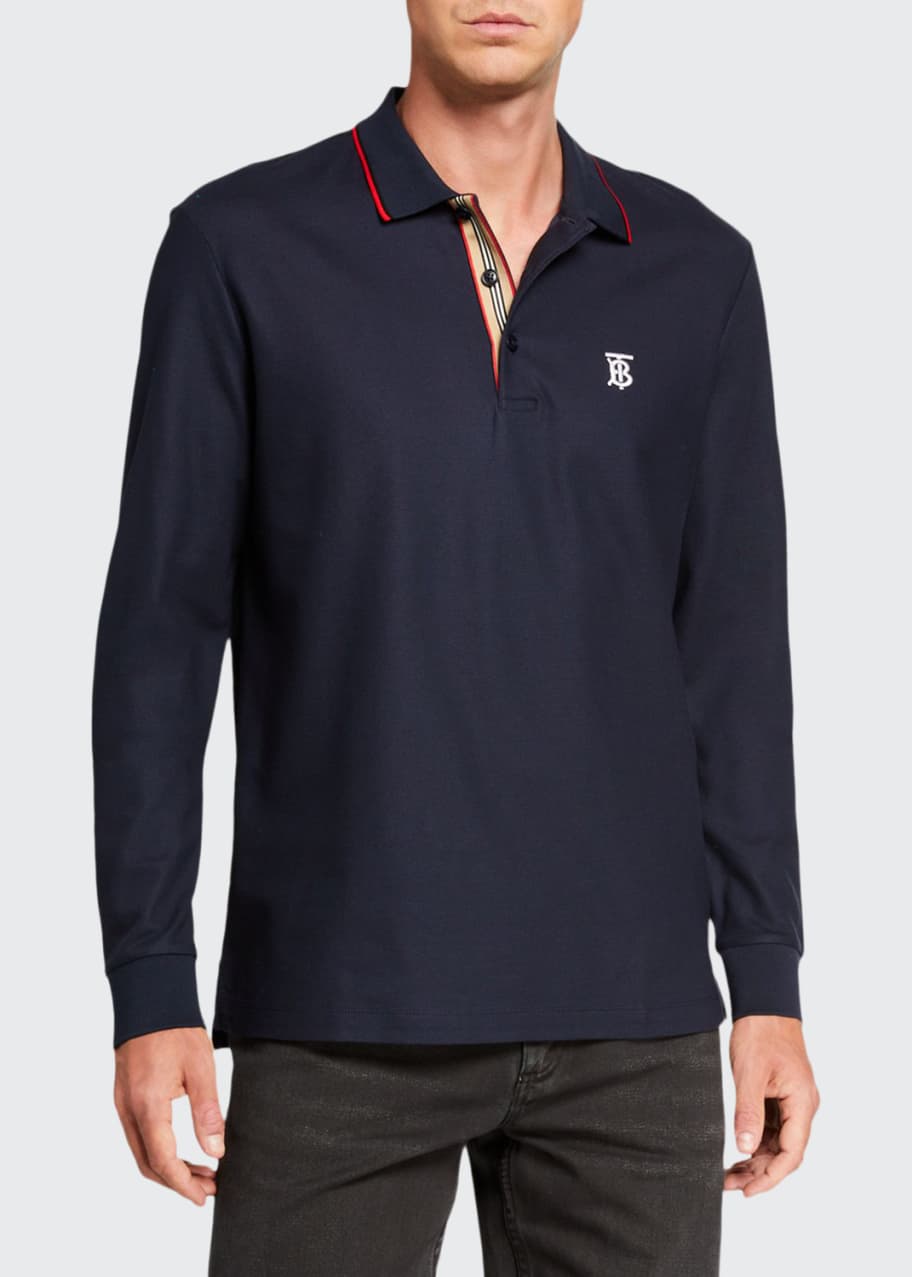 Burberry mens long sleeve polo cheap shirt