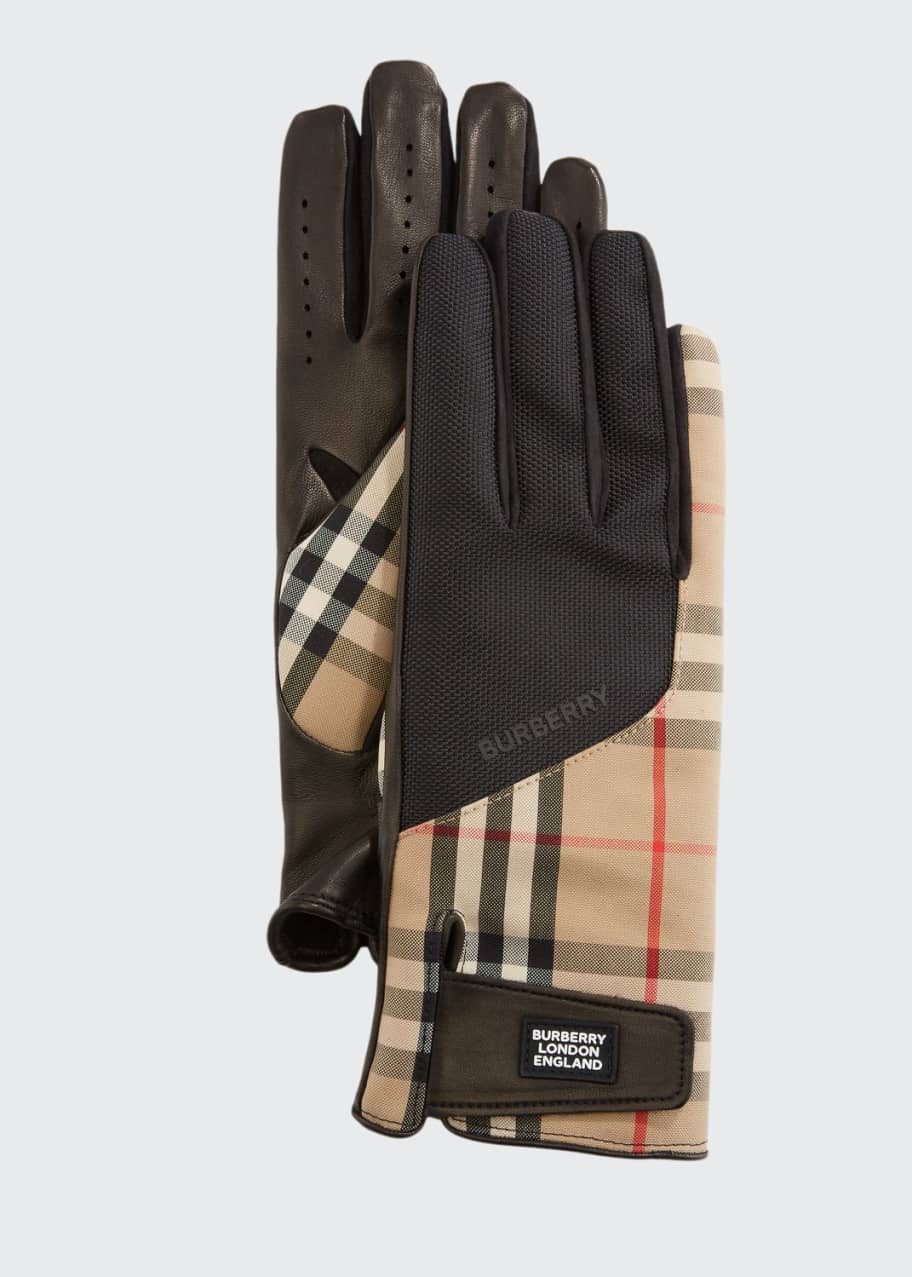 burberry men's leather gloves