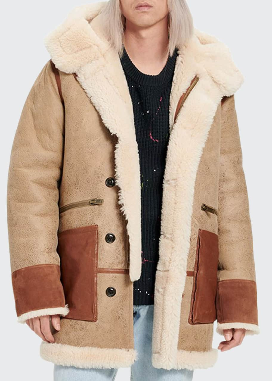 UGG Men's Yates Shearling Hooded Coat - Bergdorf Goodman