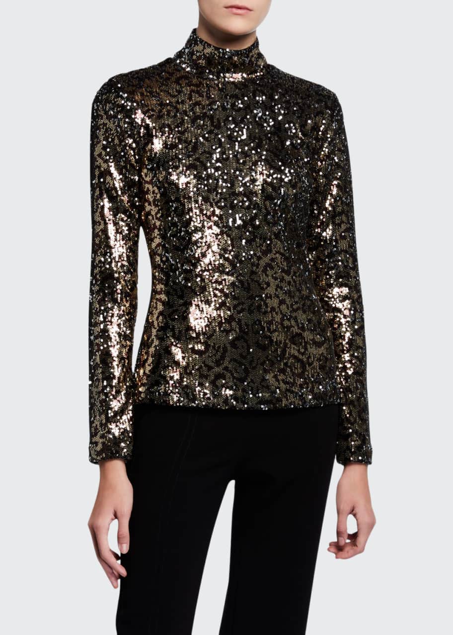 Milly shop sequin turtleneck