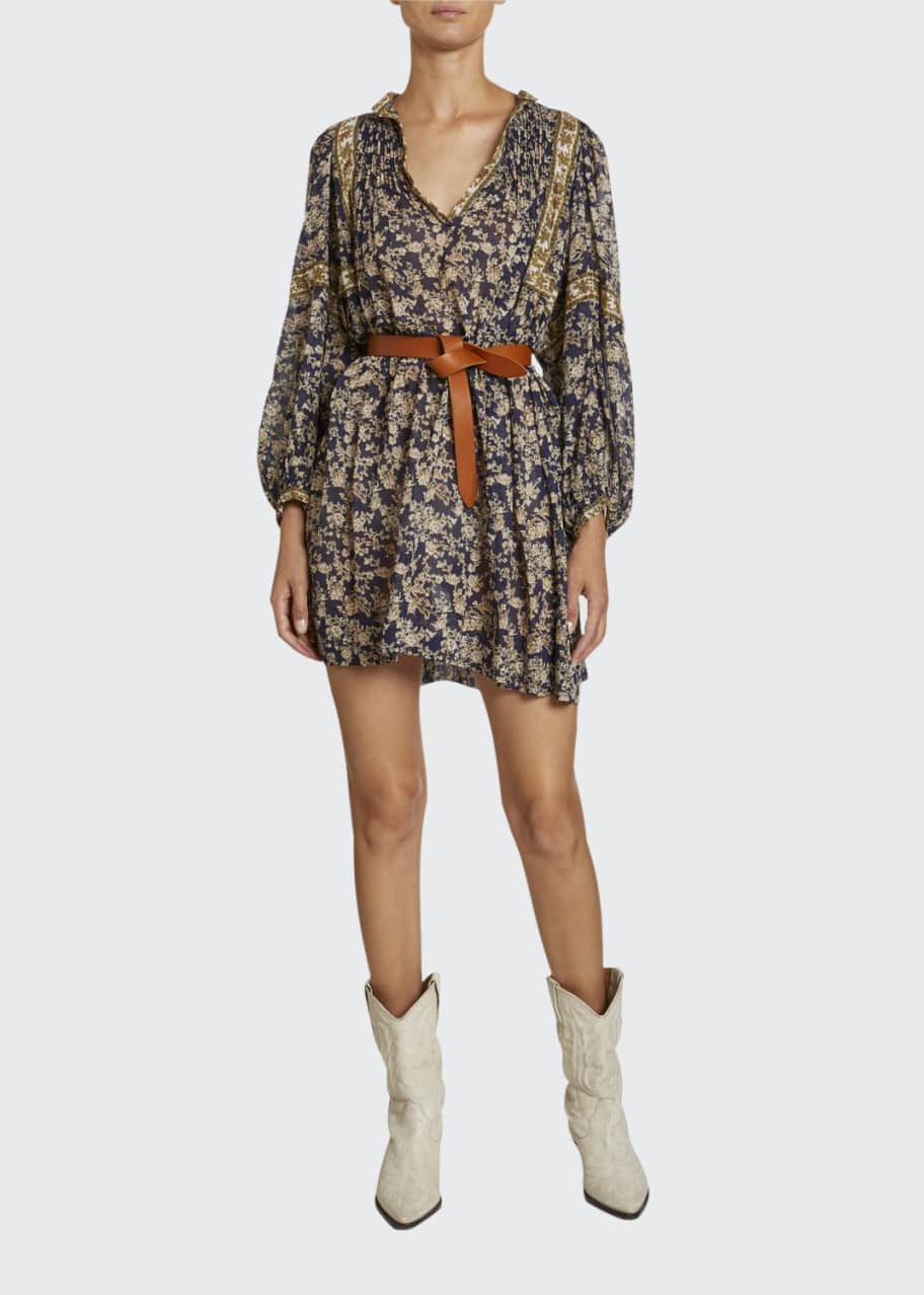 Etoile Isabel Marant Virginie Cotton V Neck Peasant Dress Bergdorf Goodman Printet er yndefyldt og farven er smuk. virginie cotton v neck peasant dress