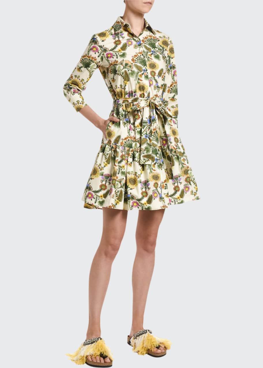 Image 1 of 1: Short Bellini Floral-Print Dress