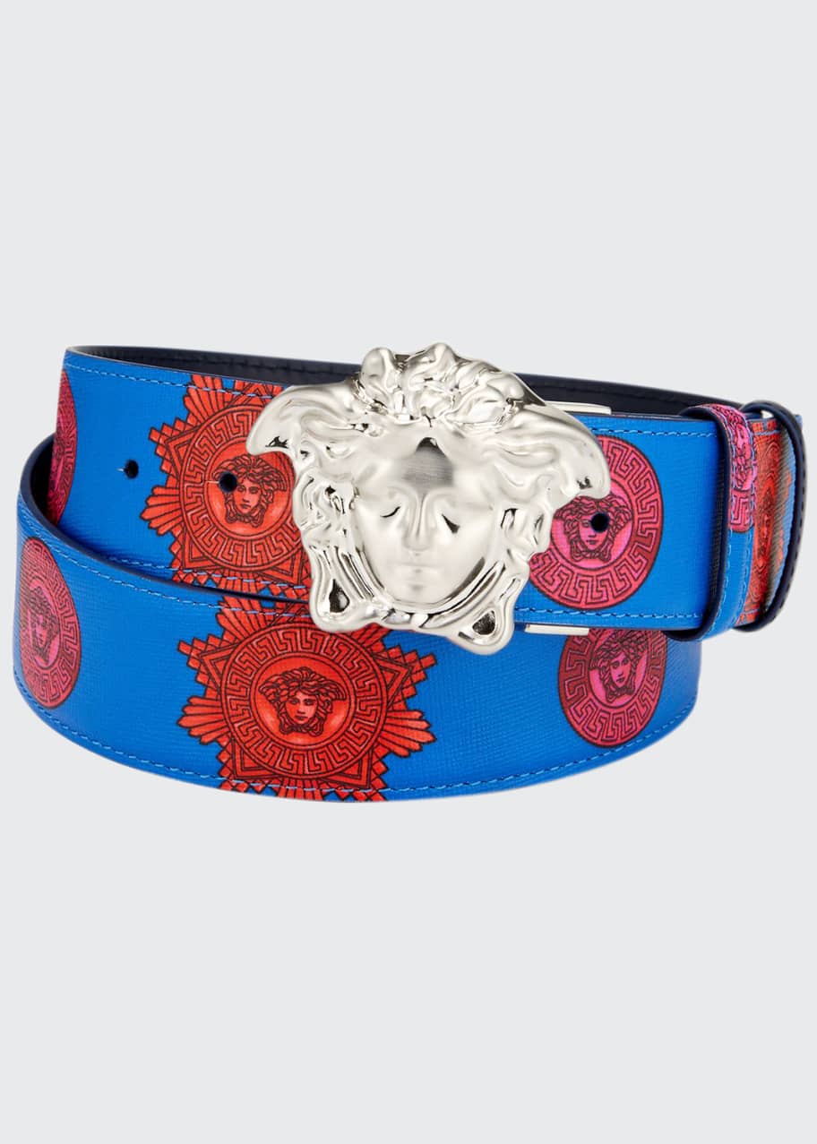 versace belt men red