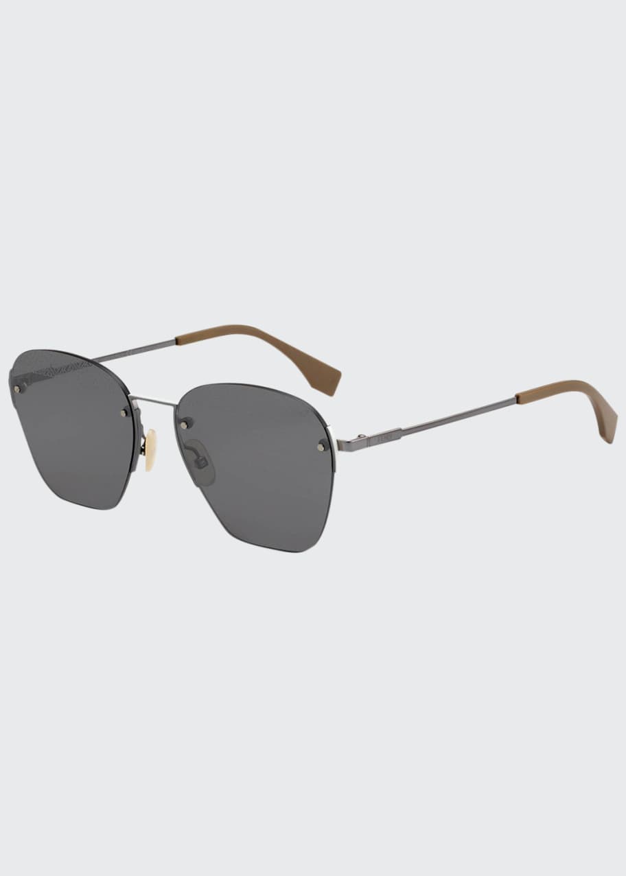Fendi Men's Rimless Geometric Metal Sunglasses - Bergdorf Goodman