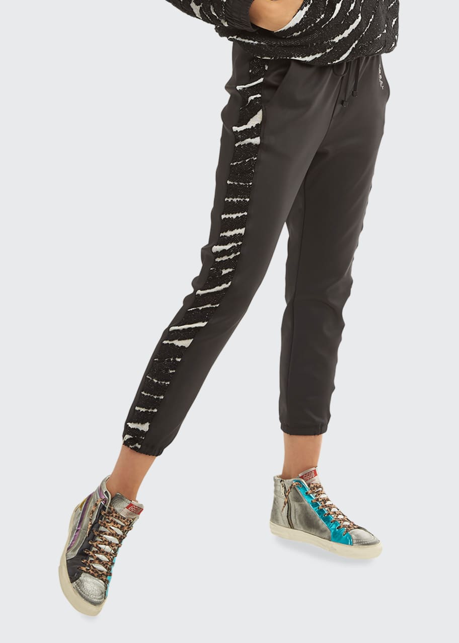 Koral Brink Scuba Sweatpants w Zebra Panel Bergdorf Goodman
