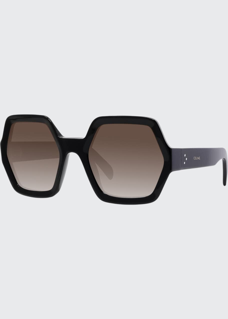Image 1 of 1: Hexagonal Acetate Gradient Sunglasses